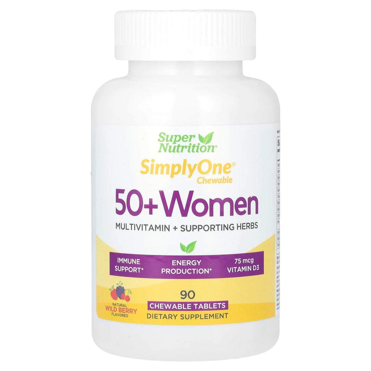Chewable Multivitamin Tablets for Women 50+ Wild Berry 90 Count P951