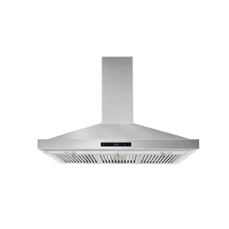 36 in. Convertible Wall Mount Range Hood with 2 Charcoal Filters in Stainless Steel P702695