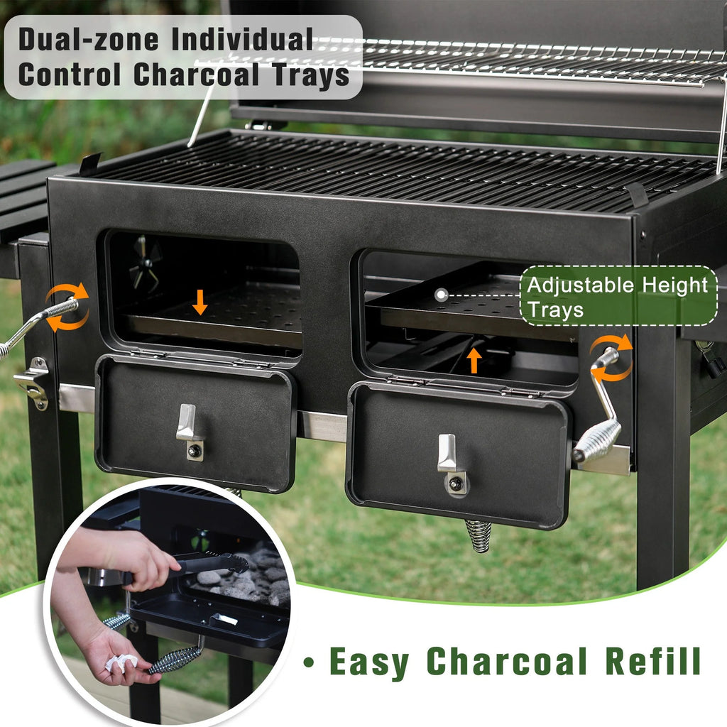 34-inch Portable Charcoal BBQ Grill W505