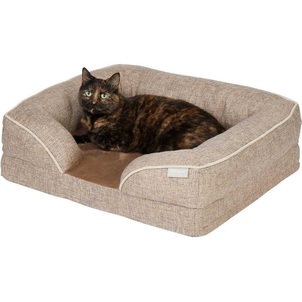 Plush Orthopedic Bolster Cat Dog Bed with Removable Cover O926479
