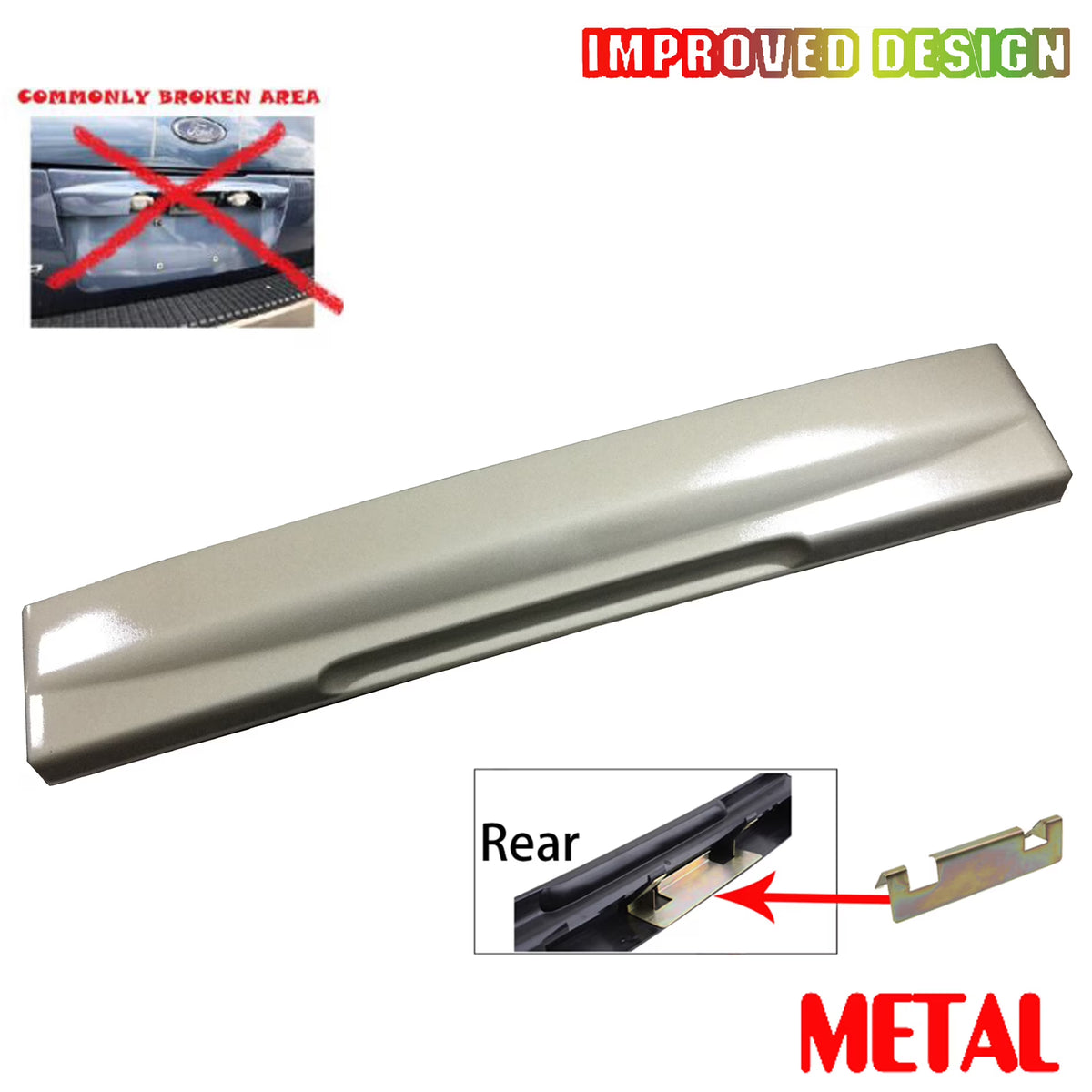 Metal Rear Tailgate License Plate Shield Handle Bracket U210