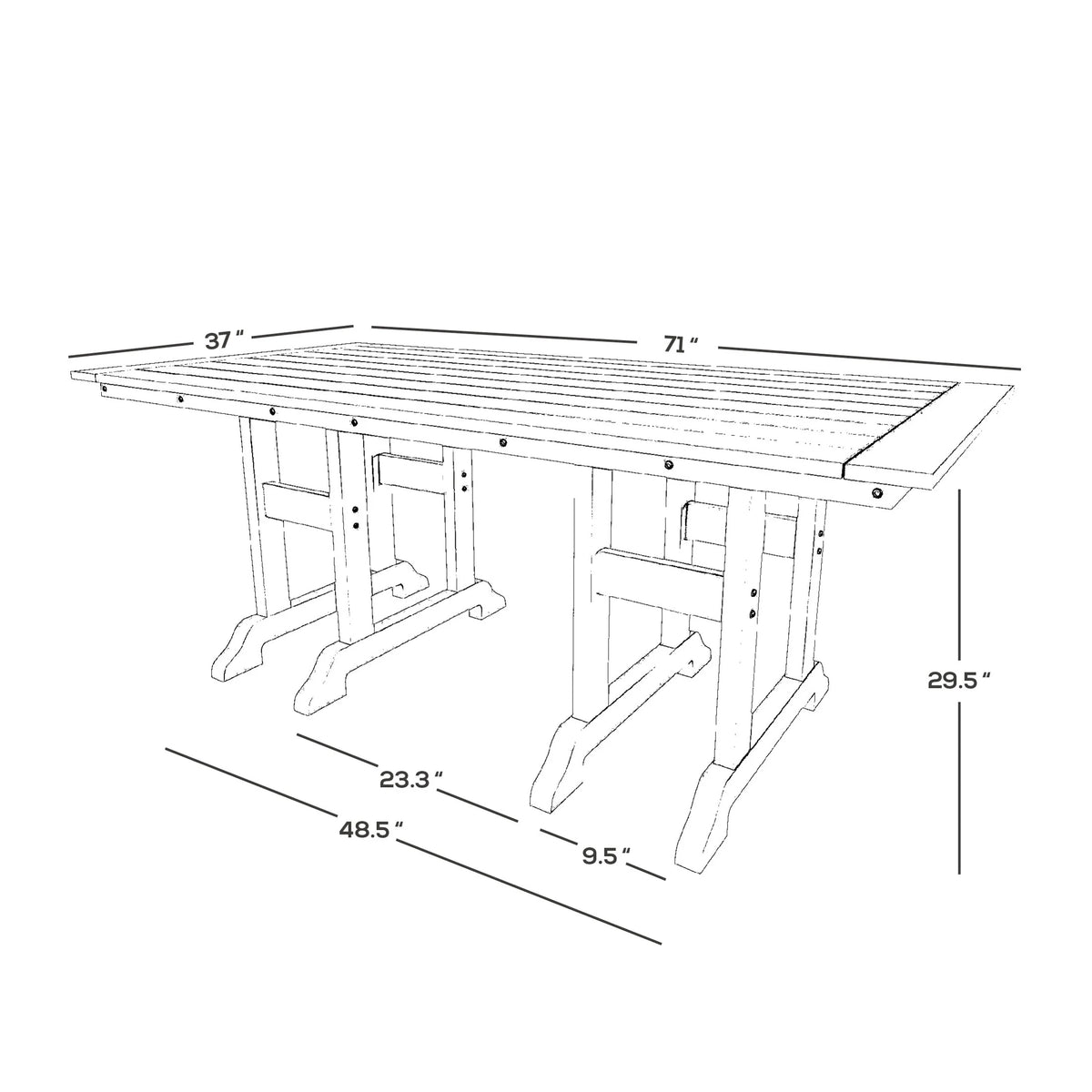 7-Piece All Weather Outdoor Dining Set U68000