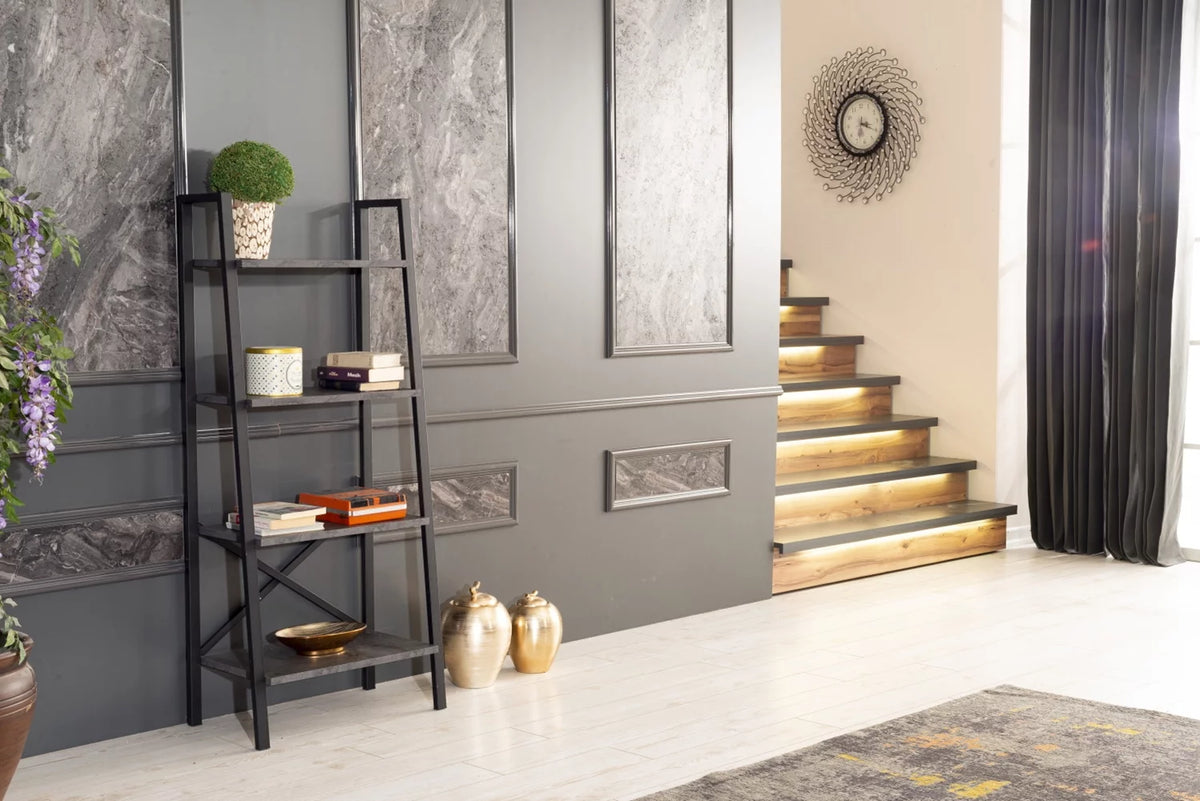 5 Tier Metal Ladder Bookshelf Z899