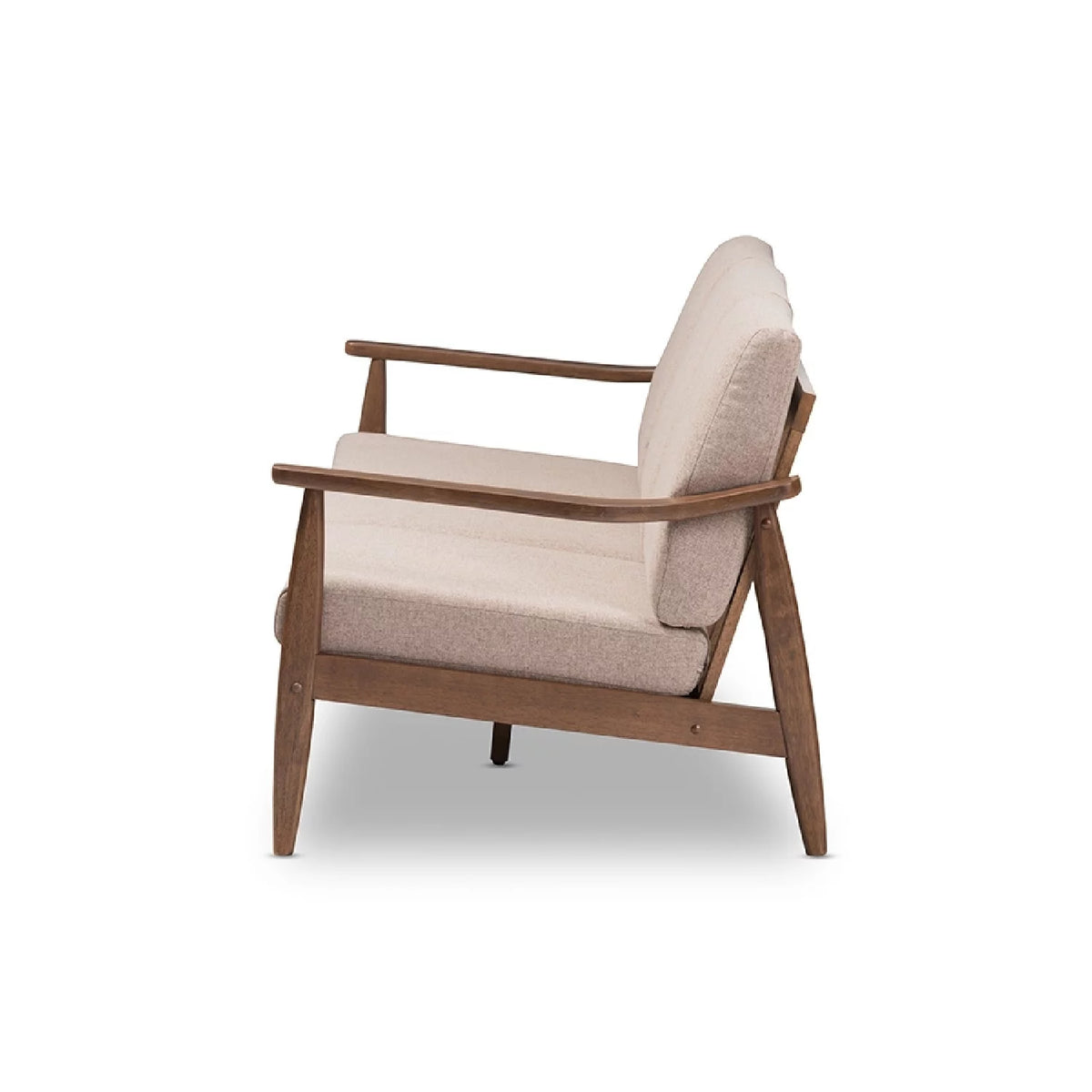 Light Brown Fabric Upholstered 3-Seater Sofa X7526