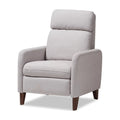 Light Grey Fabric Upholstered Lounge Chair K4833