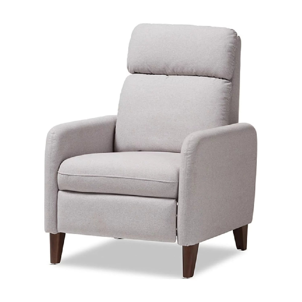 Light Grey Fabric Upholstered Lounge Chair K4833