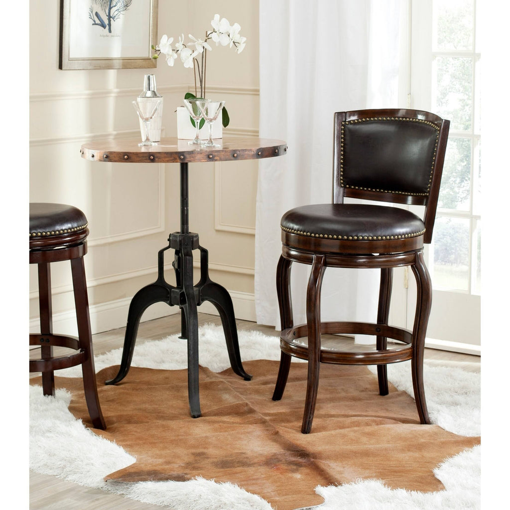 Espresso Brown Swivel Bar Stool B8525