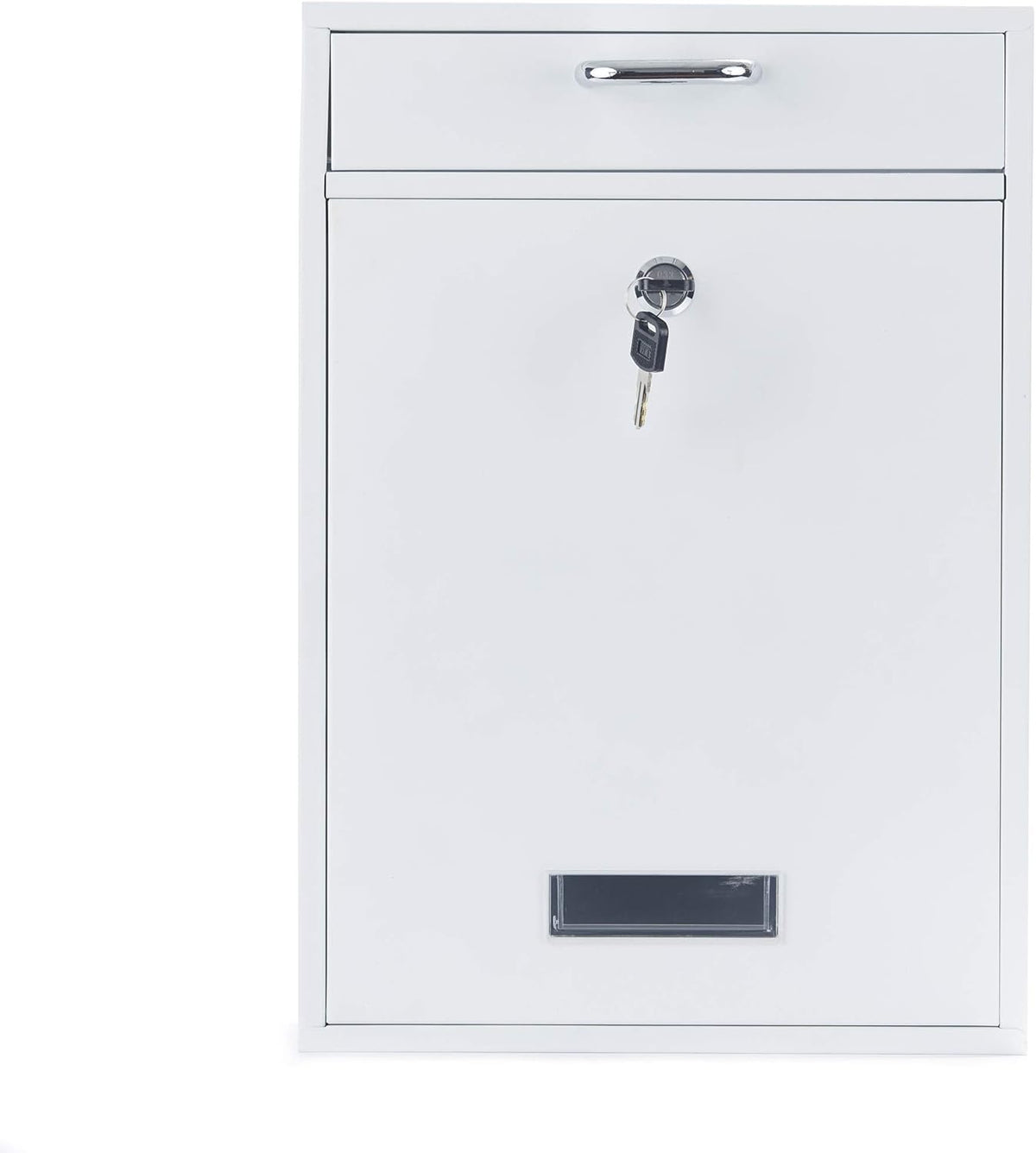 Wall Mounted Locking Vertical Dropbox Mailbox, Galvanized Steel G97130