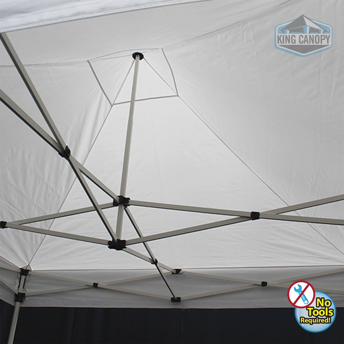 White 10x10 Instant Pop Up Tent with Black Cover H814