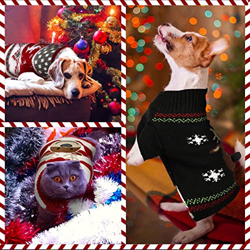 4 Pieces Christmas Dog Sweaters Pet Clothes P23243