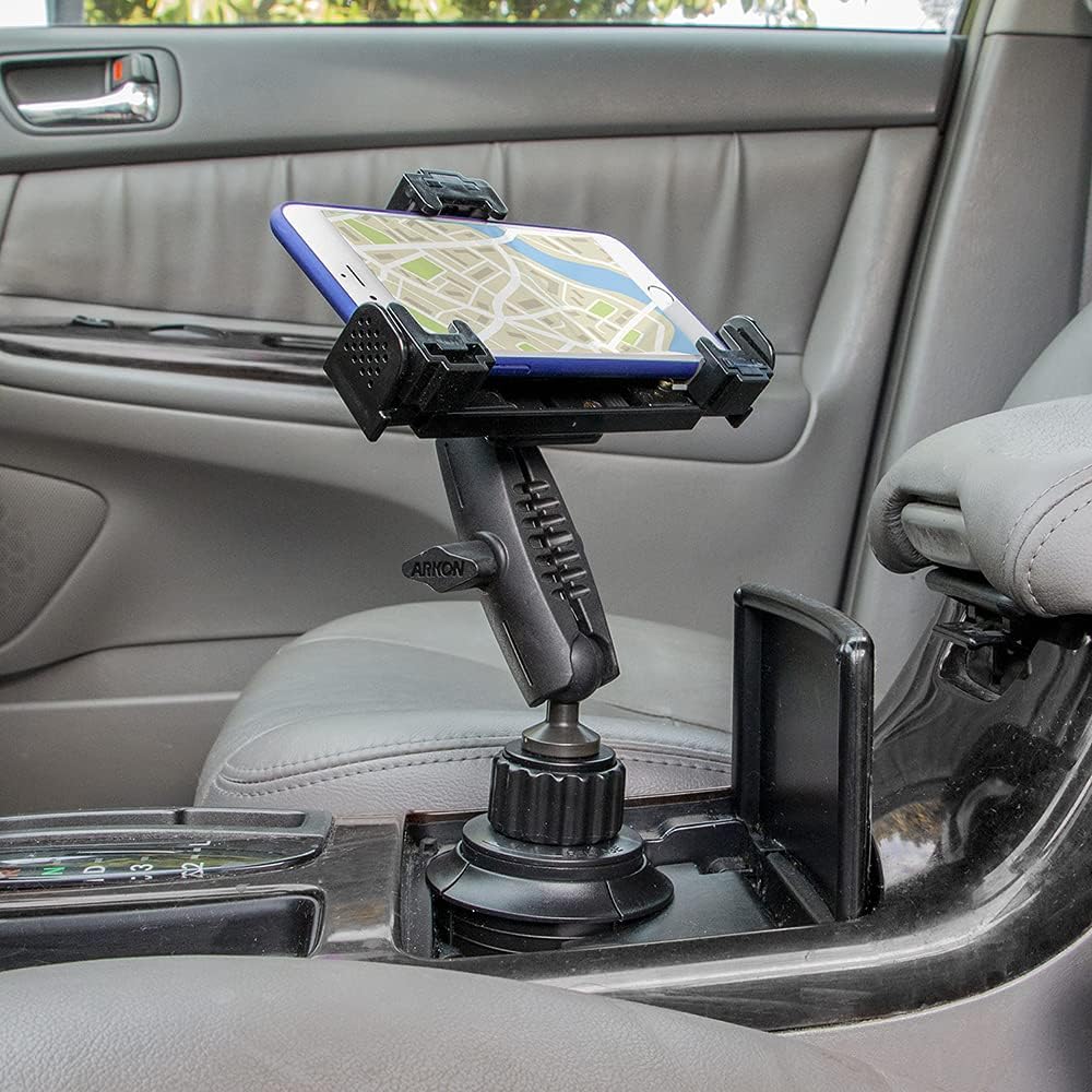 Black Cup Holder Phone Mount M5836
