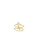 Gold and Diamond Double Row Ring I87065