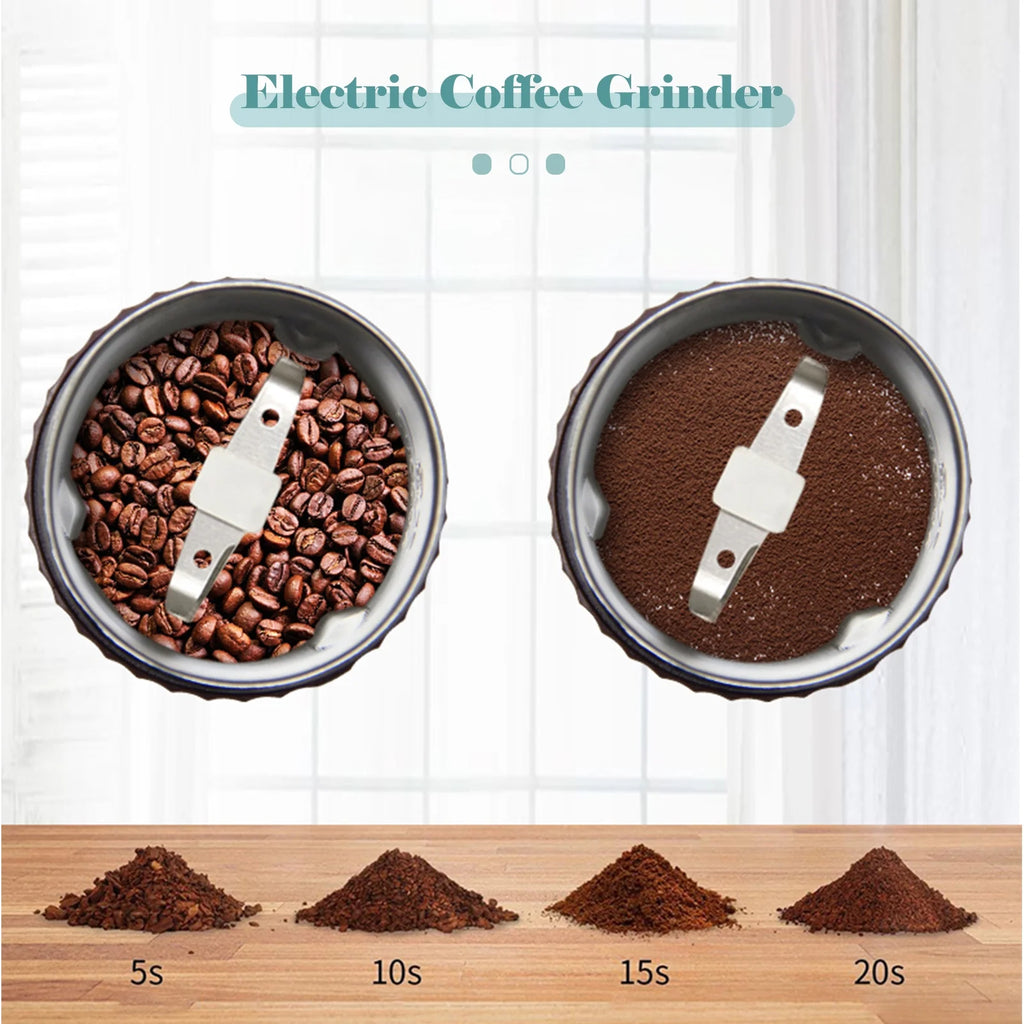 Stainless Steel Electric Coffee Bean Grinder 200W S490