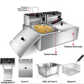 3400W Deep Fryer with Dual Baskets 6L Tank K6645
