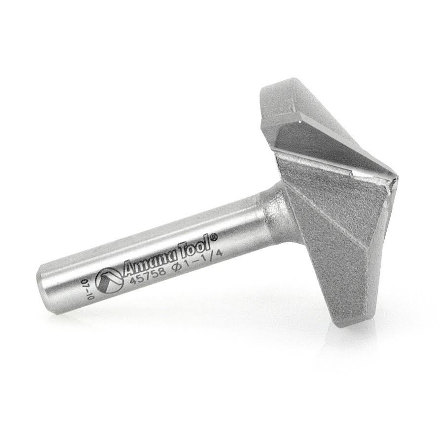 Carbide Tipped V-Groove 130 Deg x 1-1/4 Dia x 31/64 x 1/4 inch Shank N325343