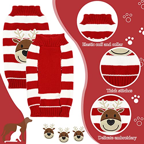 4 Pieces Christmas Dog Sweaters Pet Clothes P23243