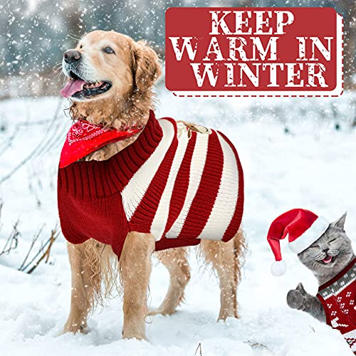4 Pieces Christmas Dog Sweaters Pet Clothes P23243