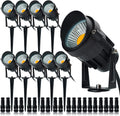 10 Pack 12v 9W LED Landscape Lights, IP65 Waterproof Warm White with Connector O36469