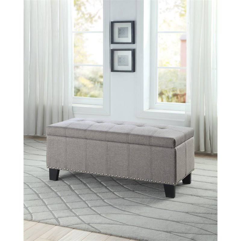 Wood Lift Top Storage Bench in Gray G264240