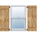 Rough Sawn Western Red Cedar Board-n-Batten Shutters G384