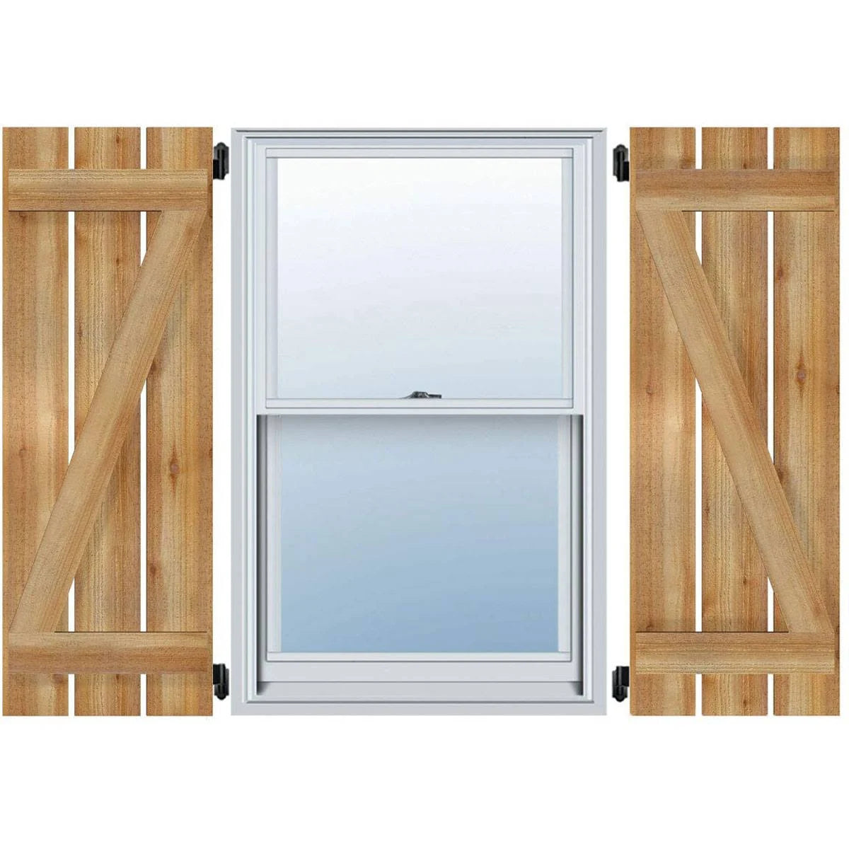 Rough Sawn Western Red Cedar Board-n-Batten Shutters G384