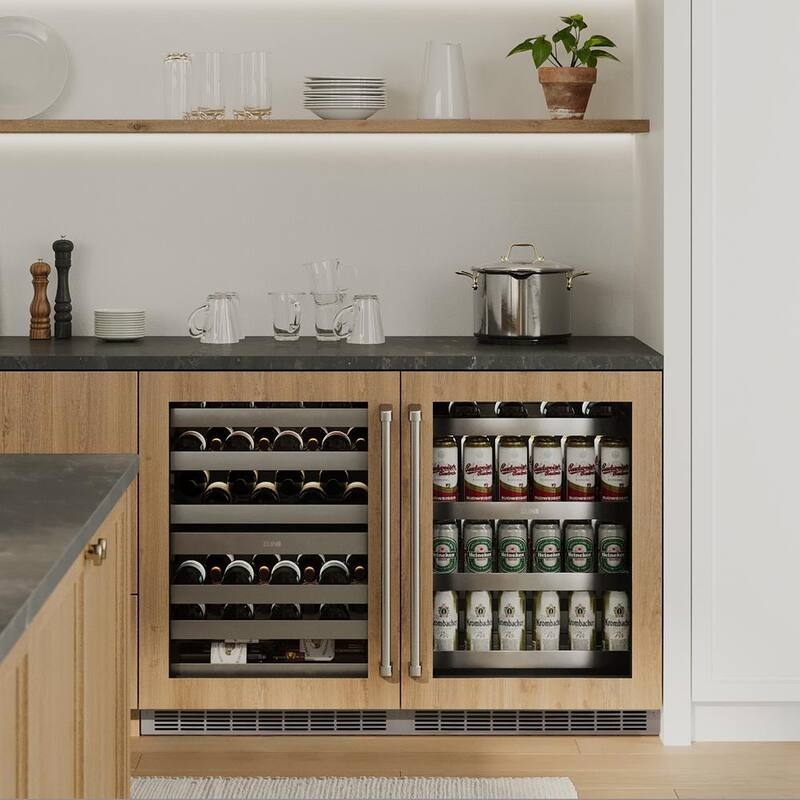 24 in. Single Zone 151-Can Panel Ready Beverage Fridge with Glass Door U794787
