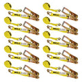 2 inch x 27' Ratchet Strap with Wire Hooks (10 Pack) H720