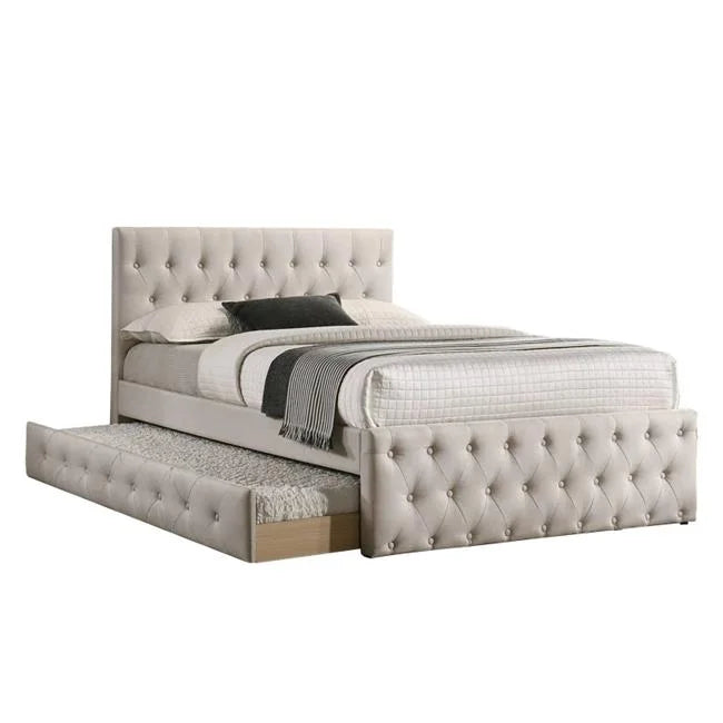 Twin Size Upholstered Bed with Trundle I275