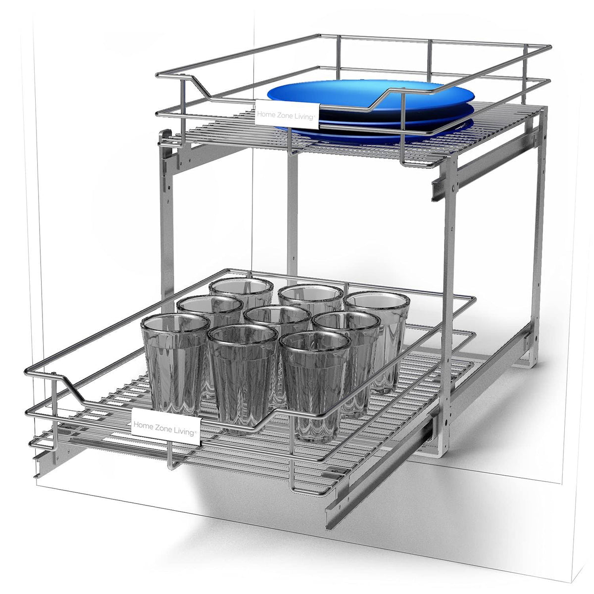 2-Tier Slide Out Kitchen Cabinet Organizer Z123