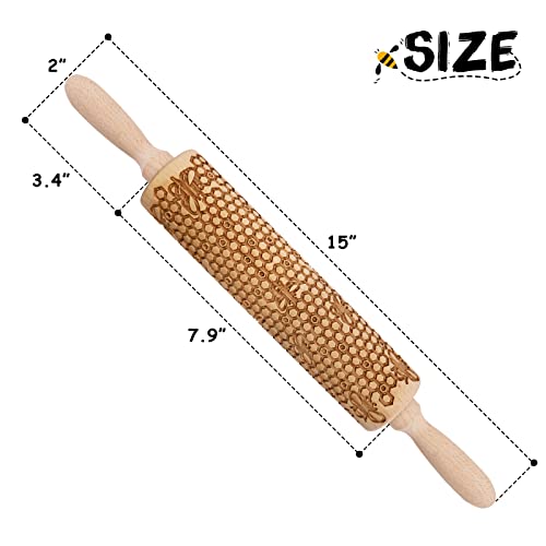 Wooden Embossed Rolling Pin E662