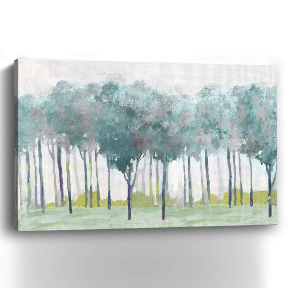 Teal Silver Canvas Giclee E93503