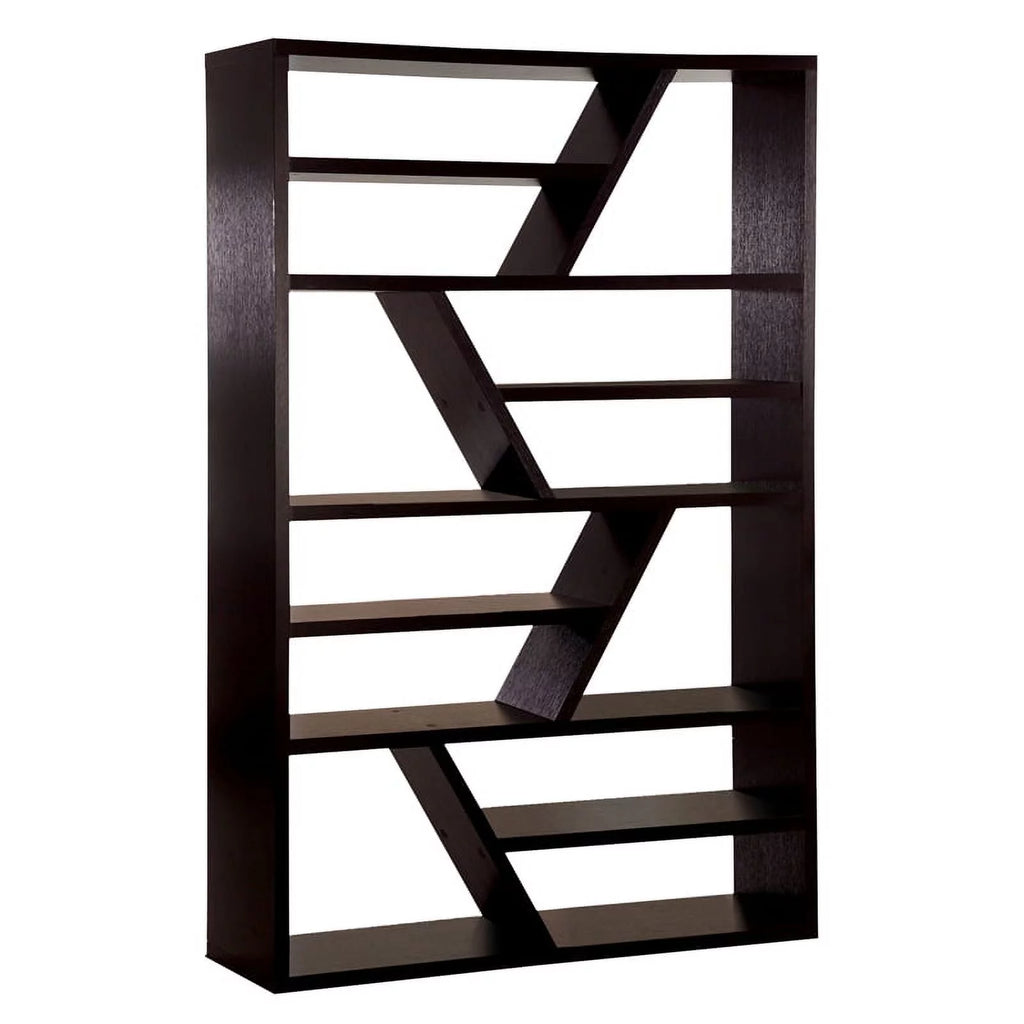 Espresso Wood Open Shelf Bookcase I7362