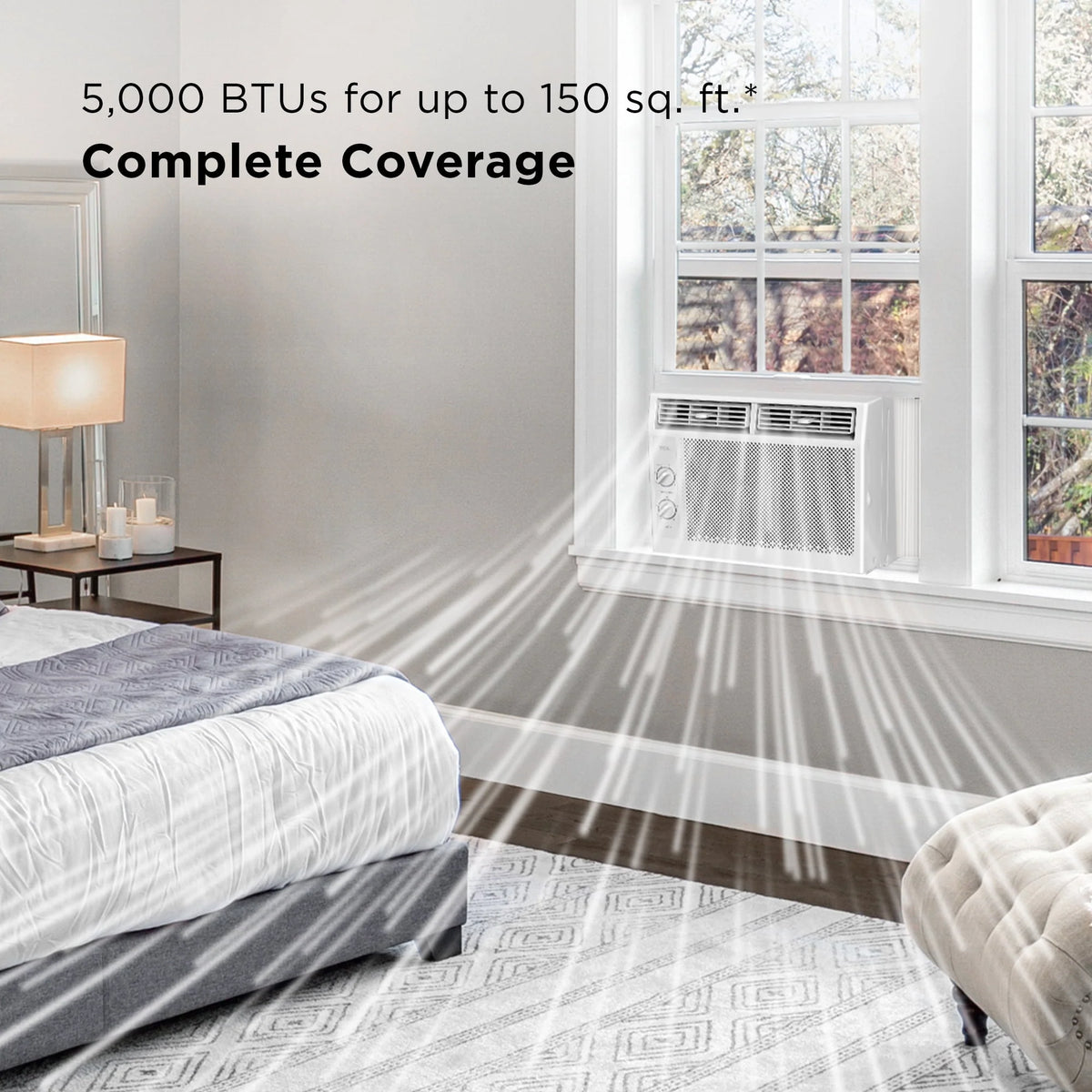 5,000 BTU Mechanical Window Air Conditioner, White B81579