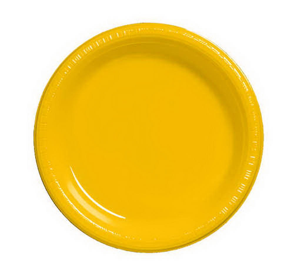 School Bus Yellow Plastic Banquet Plate (Case of 240) K9776