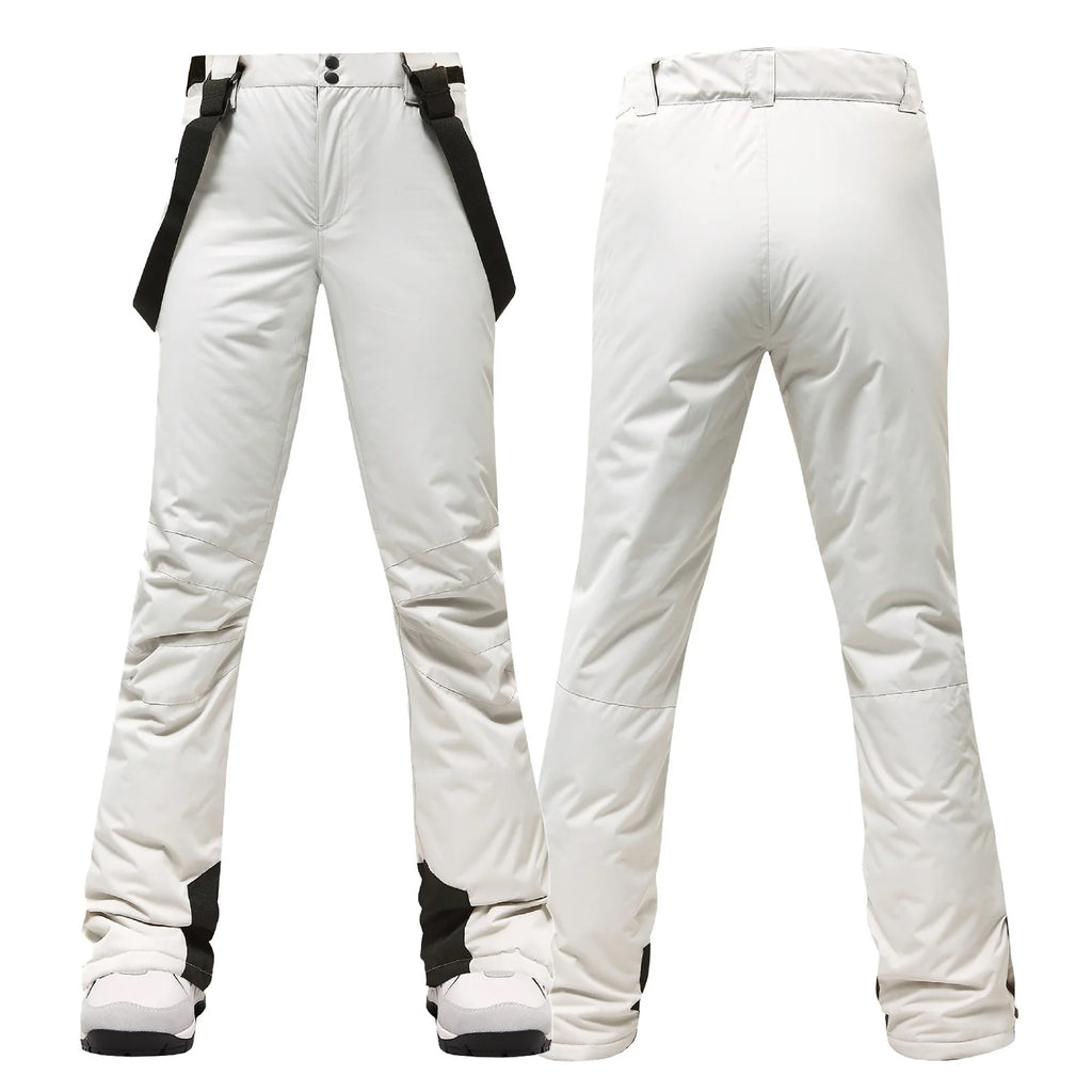 White Waterproof Insulated Snow Bib Trousers B98862
