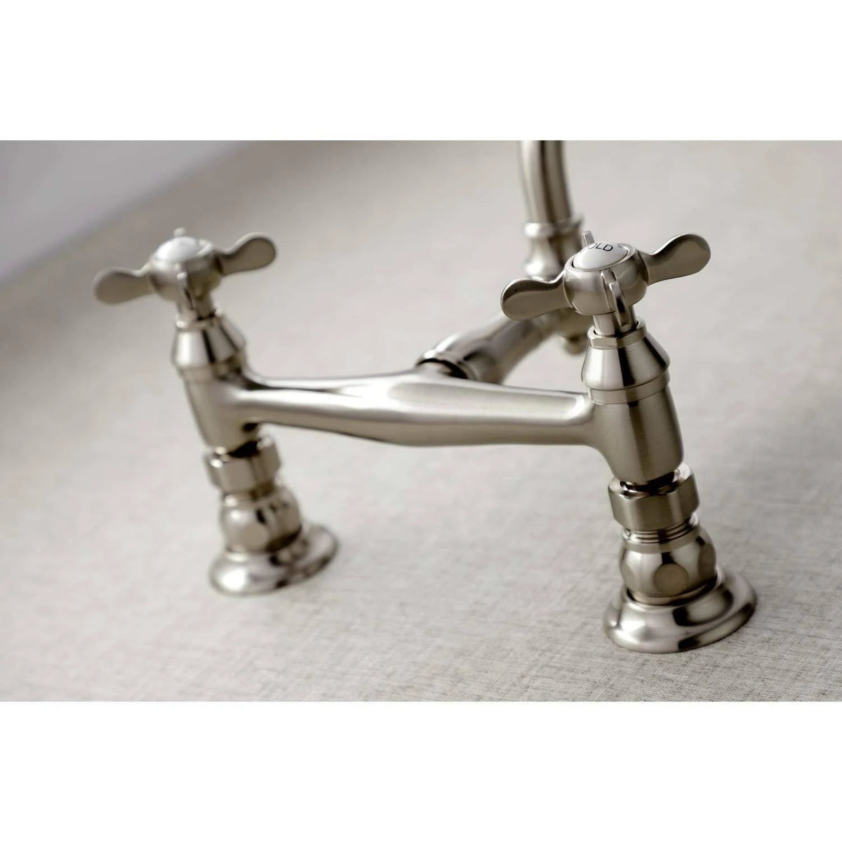 8x22 Center Wall Mount Bathroom Faucet, Brushed Nickel X242847