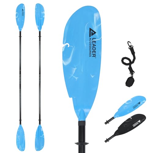 Adjustable Aluminum Kayak Paddle 90-98 inch with Paddle Leash D329