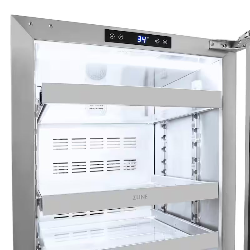 24 in. Single Zone 151-Can Panel Ready Beverage Fridge with Glass Door U794787
