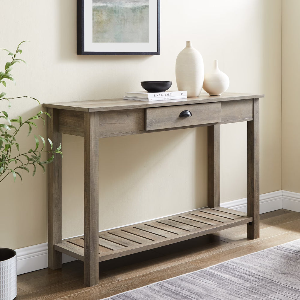 Grey Wash Console Table V4249
