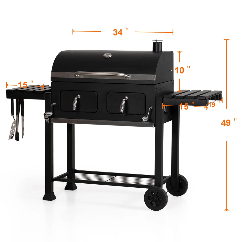 34-inch Portable Charcoal BBQ Grill W505