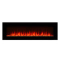 Black Wall-Mount Electric Fireplace E202