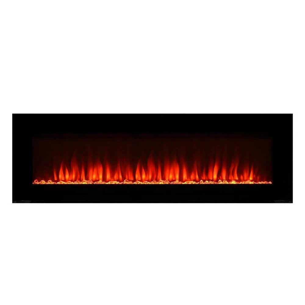 Black Wall-Mount Electric Fireplace E202