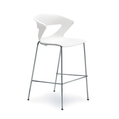 White 4 Leg Bar Stool B82821