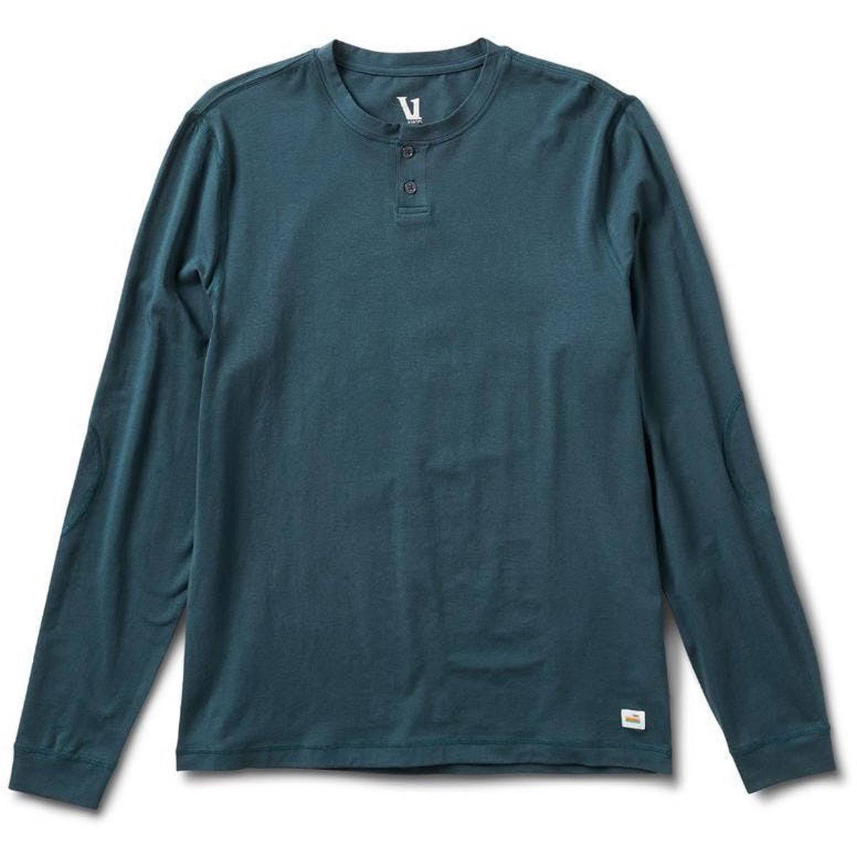 Long-Sleeve Henley - Large / Indigo U323