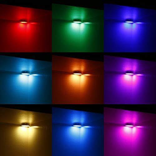 RGB LED Under Cabinet Lights Kit 8 Packs Aluminum Slim I642972