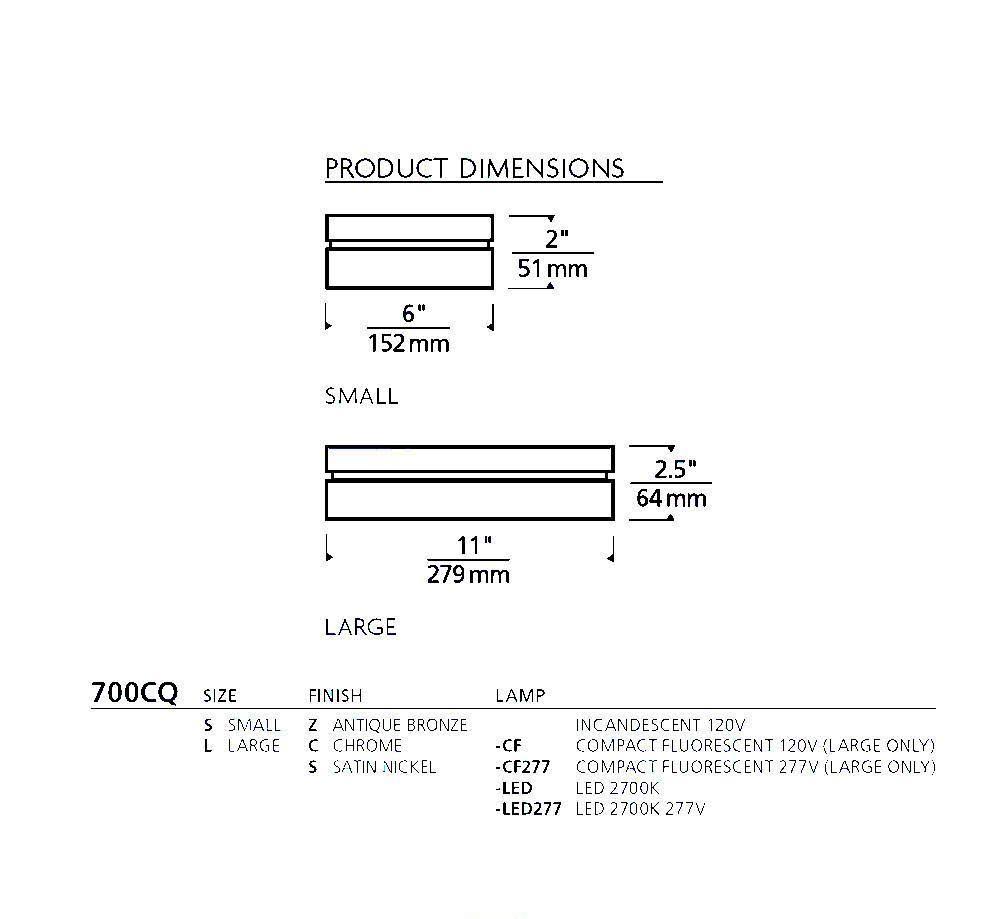 Satin Nickel Flush Mount V2648