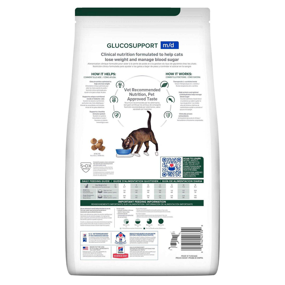 Glucose/Weight Management Cat Dry Food P30630