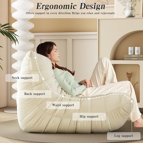 Yellow Memory Foam Bean Bag Chair D24196