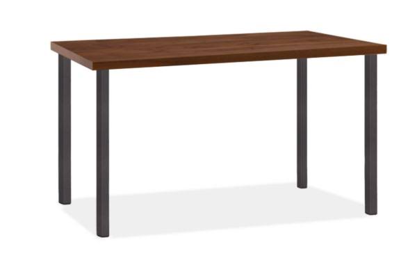 Walnut Top Table with Natural Steel Base W58225