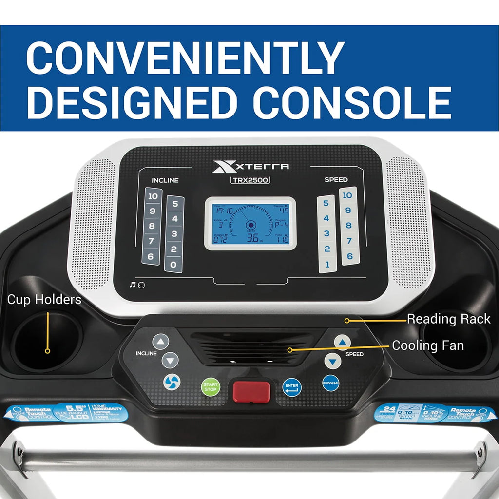 Folding Treadmill with 2.25 HP Motor and 10 Levels Incline E544